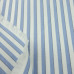 Белая рубашечная ткань в голубую полоску из мерсеризованного хлопка